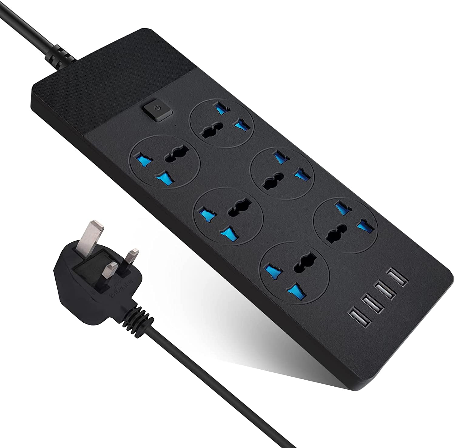 SKY-TOUCH Power Strips Extension Cord 6 Outlets 